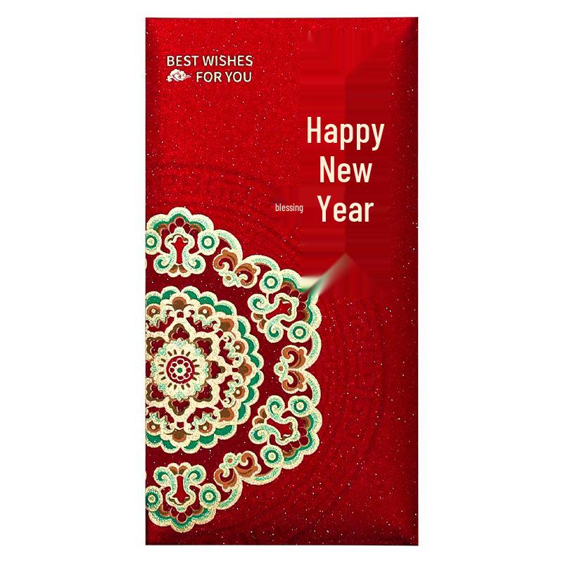 2026 Creative Personalized Thick Red Envelope with Frosted Hot Stamping – High-Grade New Year Lai See Envelopes