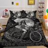 Beauty Skull Printed Comforter Cover Set Twin Size Polyester Home Bedclothes Highend Soft Duvet Cover Set