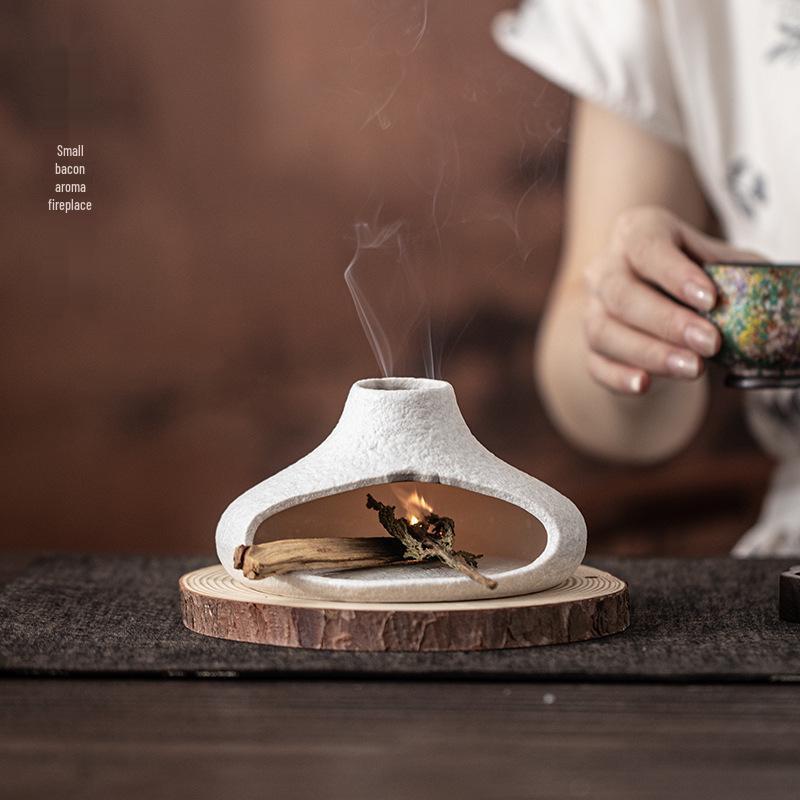 Retro Chinese Rock-Style Ceramic Tea Filter