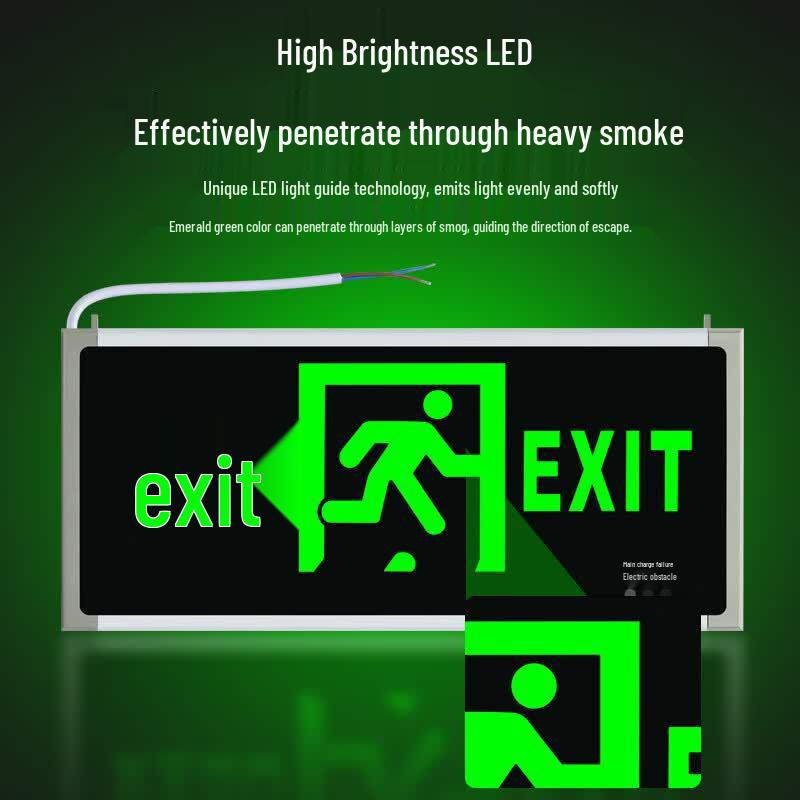 Guxin Aluminum Alloy Illuminated Hanging Safety Exit Sign
