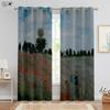 Oil Painting Art Print Curtains High Quality Blackout Heat Insulation Curtains Suitable For Bedroom Living Room Study Curtains