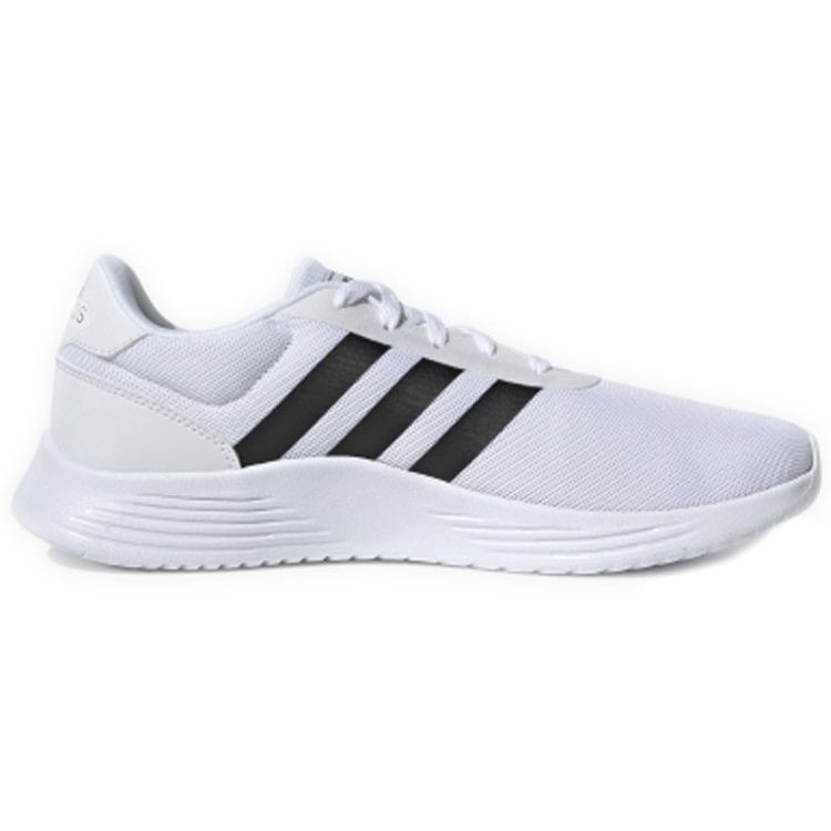 Adidas Neo Lite Racer 2.0 Comfortable PU Cushioning Lightweight Low-Top Casual Running Shoes Men Sneakers White EG3282