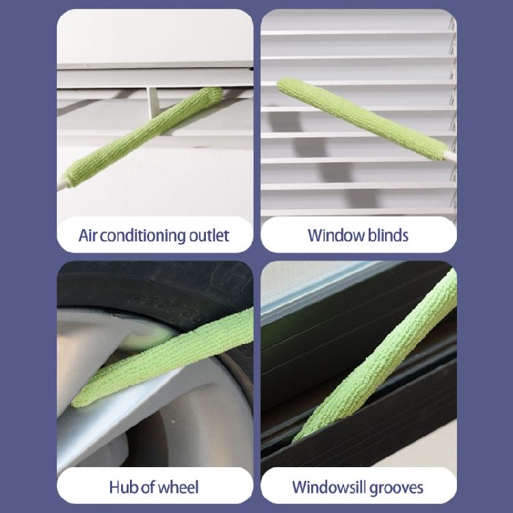 Efficient Narrow Gaps Cleaner Kits Cleaning Rod with 3 Brush Attachments Ergonomic Grip All Purpose Cleaning Tool