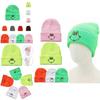 Stylish Cartoon Expression Embroidered Pullover Hat For Cold Weather Protection