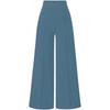 Solid Color Vintage Casual Loose High Waist Wide Leg Long Trousers For Women