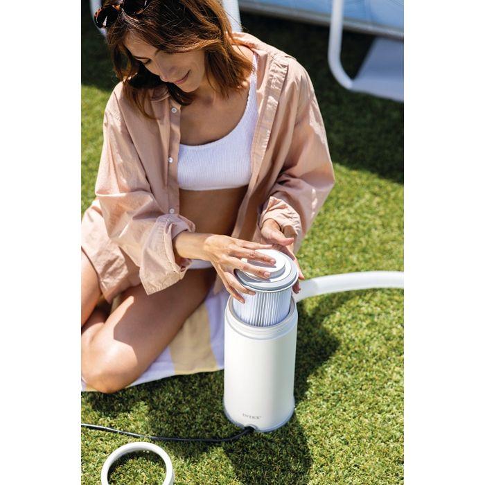 Épurateur à cartouche - INTEX - 1,7 m³/h - Eau claire et propre - Conformité normes françaises - Électrique