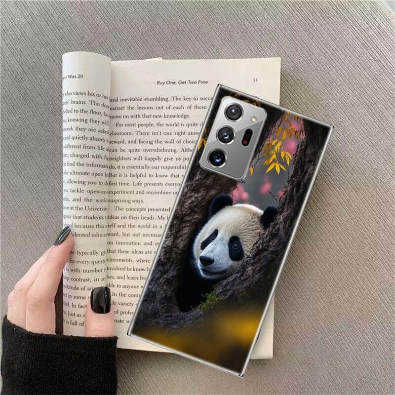 Panda Baby, Giant Panda Family Phone Case For Samsung Galaxy S25 Edge S24 S23 FE S22 S26 Ultra S21 S20 S10 Plus Capa Soft