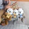 Stuff Animal for Men Women Otter Keychain with Fish Plush Bag Charm Keyrings Cute Decoration Lovers Friends Family