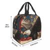Vintage American Flag Eagle Insulated Lunch Bag for Women Kids Leakproof Food Boxes Thermal Lunch Box Tote