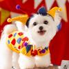 Dog Clown Sweater Clothing Halloween Cute Funny Crazy Circus Sweater Hat Warm Quirky Dogs Cat Set Autumn Winter Clothes Dress