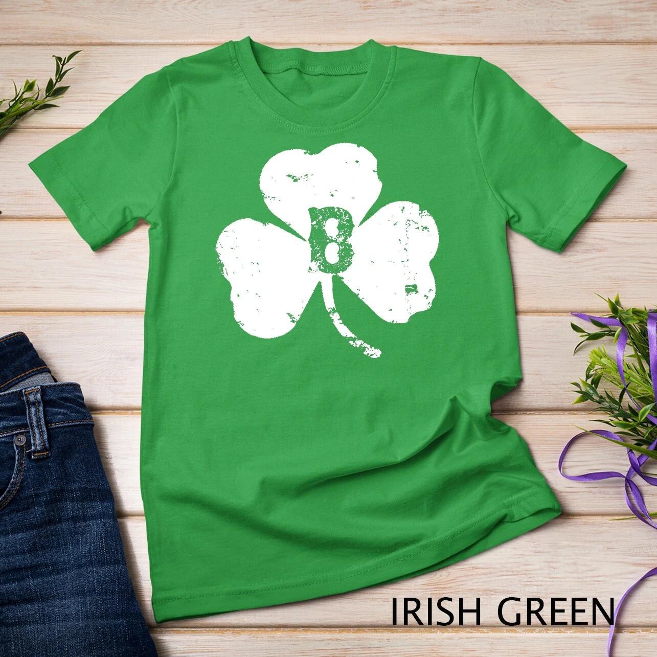 улица. День Святого Патрика Бостон Потертая Ирландский Клевер Унисекс Футболка 2XL