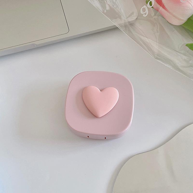 Weiß, rosa, gelb, für Brillen, Kosmetik, Kontaktlinsen, Box, Kontaktlinsen-Etui für Augen, Reiseset, Halter, Behälter, Reisezubehör