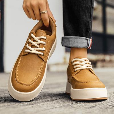 FashionLuxury Brand Men's Shoes Lace-Up Men Casual Shoes New Arrival Male Comfortable Walking Footwear Classic Leather Skate Shoes Men
