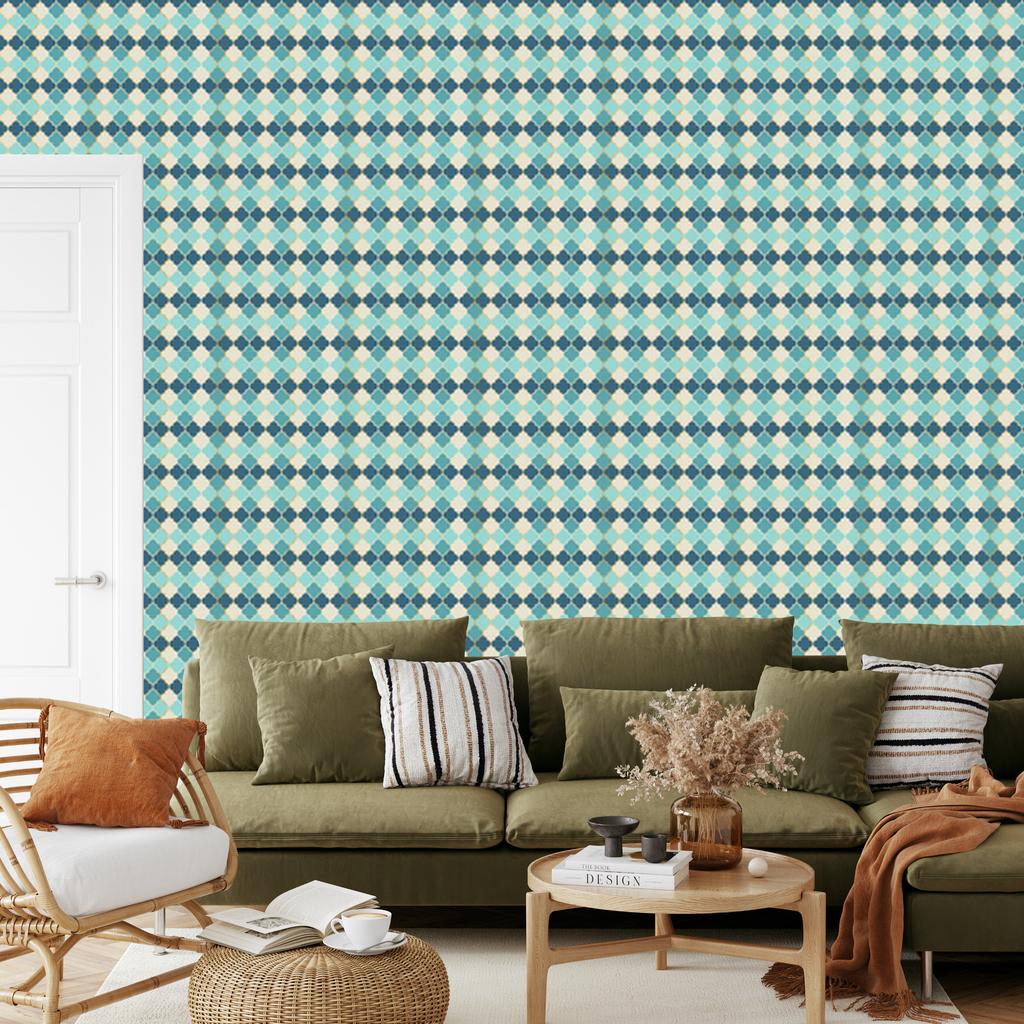 Moroccan wall and mosaic wallpaper for living room and bedroom 50x1000