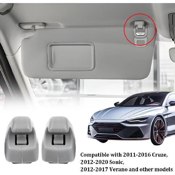 Zpana 2PCS Car Sun Visor Retainer Clips, OEM#95994975 95994976 Anti-Vibration Sun Visor Hanger Bracket Holder, Auto Interior Sunvisor Support Hook