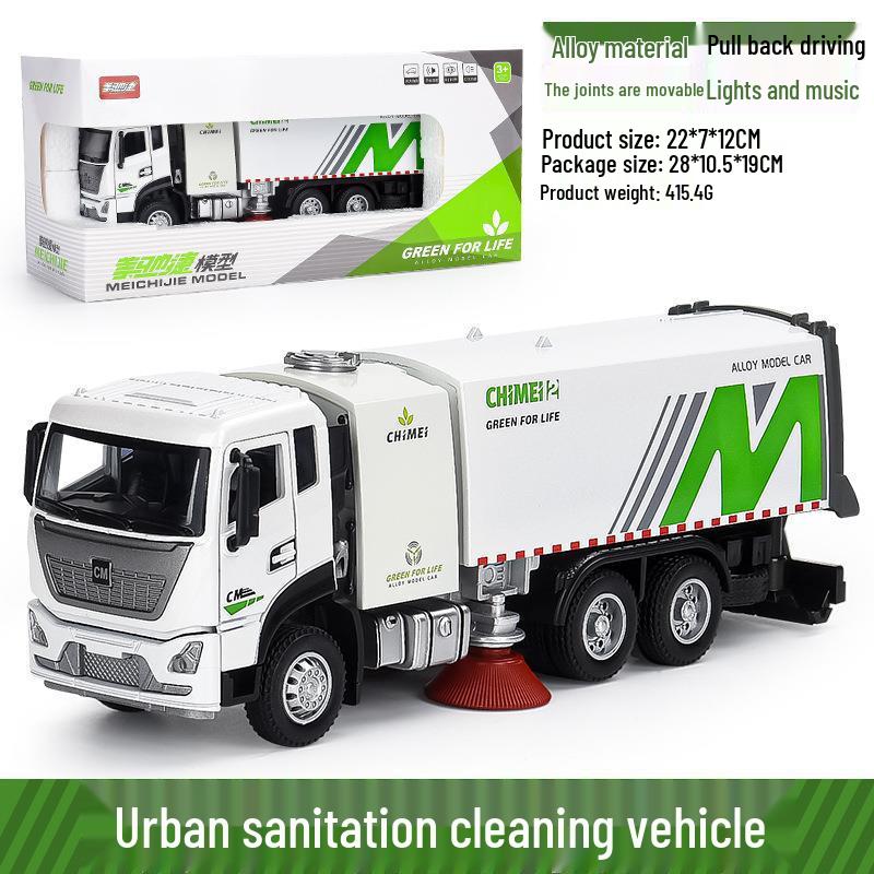 Chimei Alloy Toy City Cleaning Sprinkler Truck Model