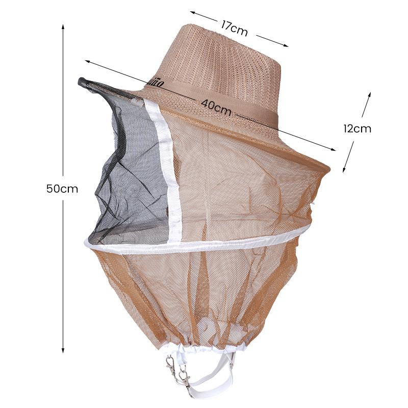 1pcs Beekeeping Hat Beekeeper Net Mosquito Hat Bee Insect Outdoor Bug Mesh Mask Head Protective Cap Beekeeping Tools