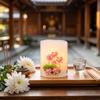 AnnTec LED Candle [Lotus Lantern] (Rentou) - For Buddhist Altars - Flickering Flame, Warm Light, Remote Control, Timer, Automatic Shut-off,