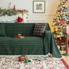New Christmas Plaid Sofa Throw - Retro Non-Slip Couch Cover, Multi-Purpose Blanket for Home & Vacation Rentals Festive Sofa Cover
