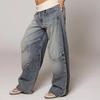 Vintage Wide Leg Jeans Pants Sexy Women High Waist High Straight Denim Trousers