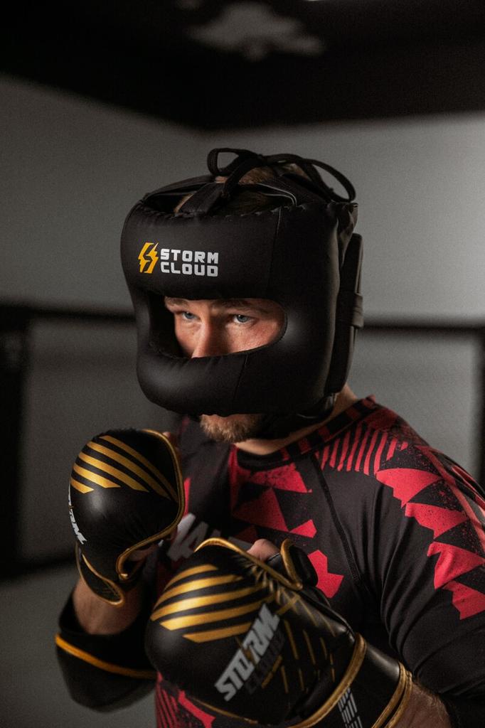 Stormcloud Lynx Mma Sparring Gloves Black/Gold 7Oz M/L