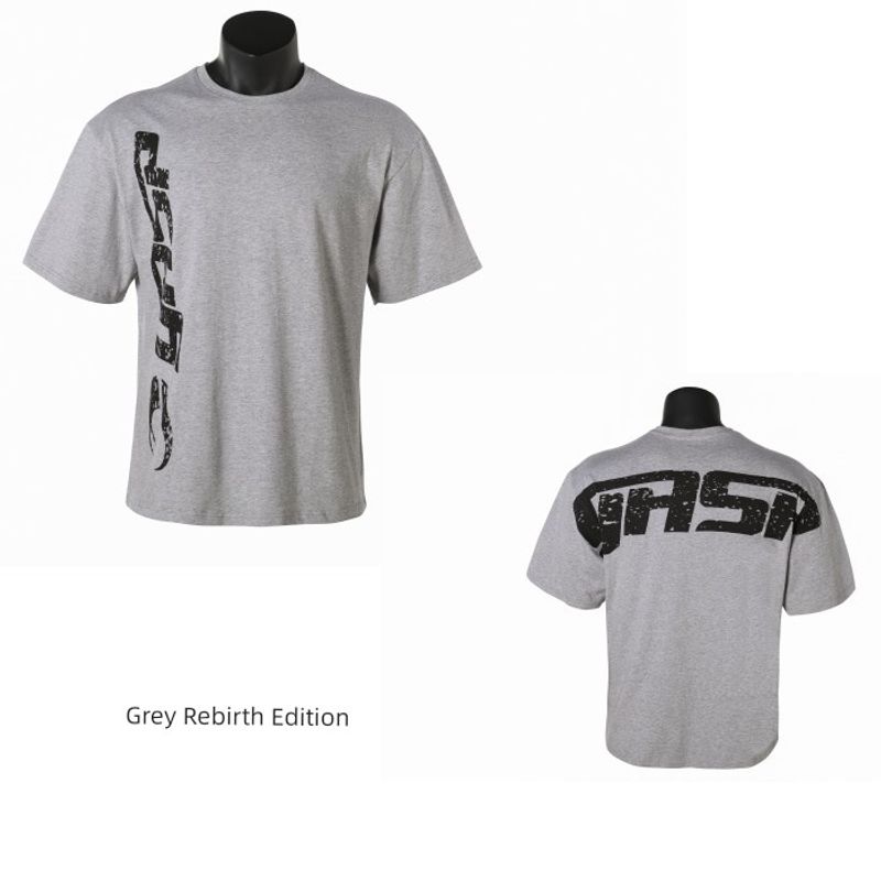 God Fitness T-shirt Originale Europea e Americana a Maniche Corte alla Moda Larga Taglia Grande Muscoli Full Cotone Sportiva a Mezza Manica Maglietta da Allenamento