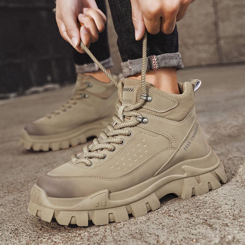 Fashion CYYTL Mens Boots Ankle Cowboy Combat Winter Tactical Motorcycle Leather Chelsea Casual Shoes Work Outdoor Hiking Designer Luxury