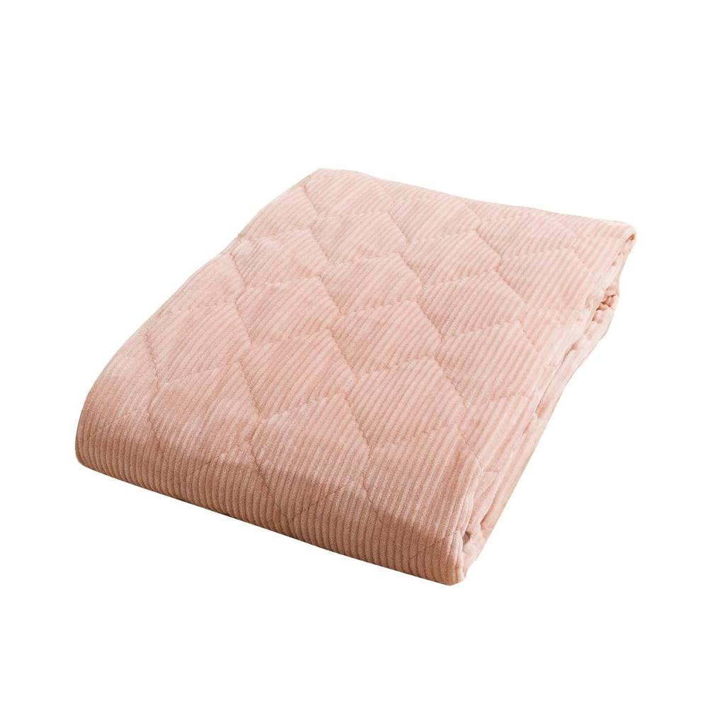 IKEHIKO Bedding Sheet Pad with Elastic Band, Krum Pink, Approx. 100 x 205mm, Single, Recycled Polyester, Anti-Slip, Machine Washable, #1195640220101