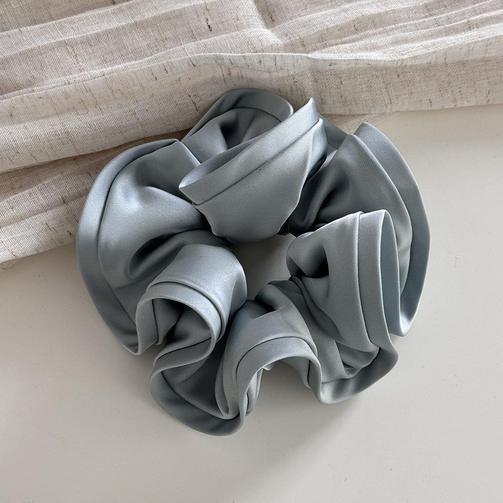Korean StyleSatin Silk Double Cloth Satain Large Scrunchies Hair Accessories for Women High-end Elastic Bands for Girls