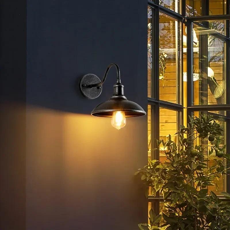 Retro Wall Lamp LED Outdoor Indoor Waterproof Moisture-proof Practical Lighting Fixture Rust Colored Black Decorative Home Decor