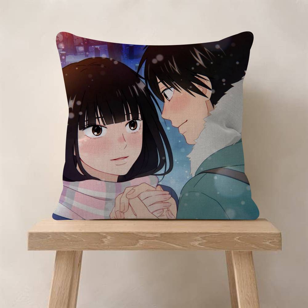 Anime Kimi cute Ni Todoke Pillow Cover for Bedroom Room and Living Room Sofa Decorative Cushion Cover