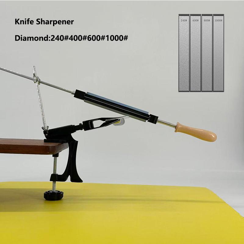 Fixed Knife Sharpener Professional Angle Sharpening Stone Kitchen Whetstone Grinding System Honing Diamond Grinder Woodwork Tool