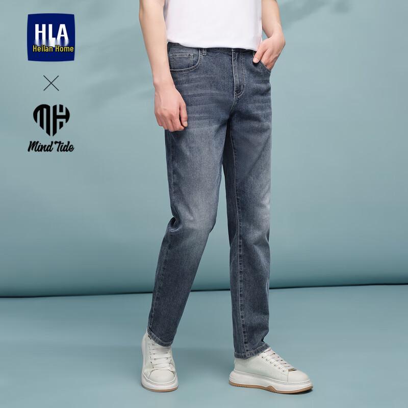 

Мужские джинсы HLA Yixin Jiwei с эффектом стирки, эластичные, прямого кроя L