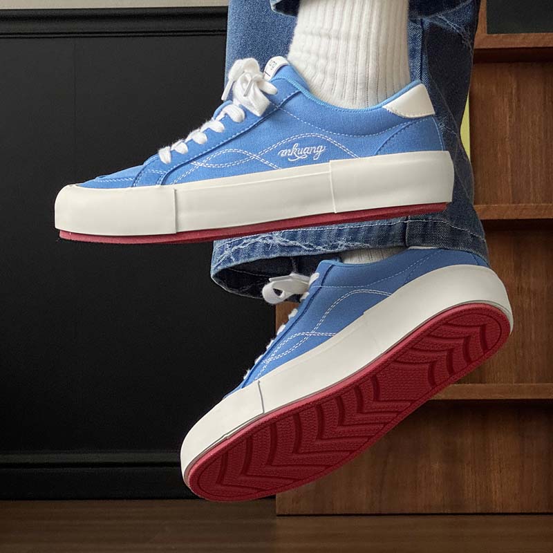 Men Casual Canvas Walking Shoes Low Top Lace Up Street Sneakers Outdoor Daily Travel Comfort Footwear Lightweight Comfort Fit
