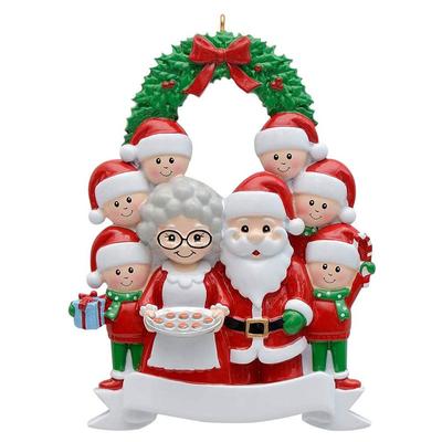 Cute Christmas Resin Family Ornament Personalized Reindeer Family Christmas Tree Pendant Household Hanging Decoration Pendant