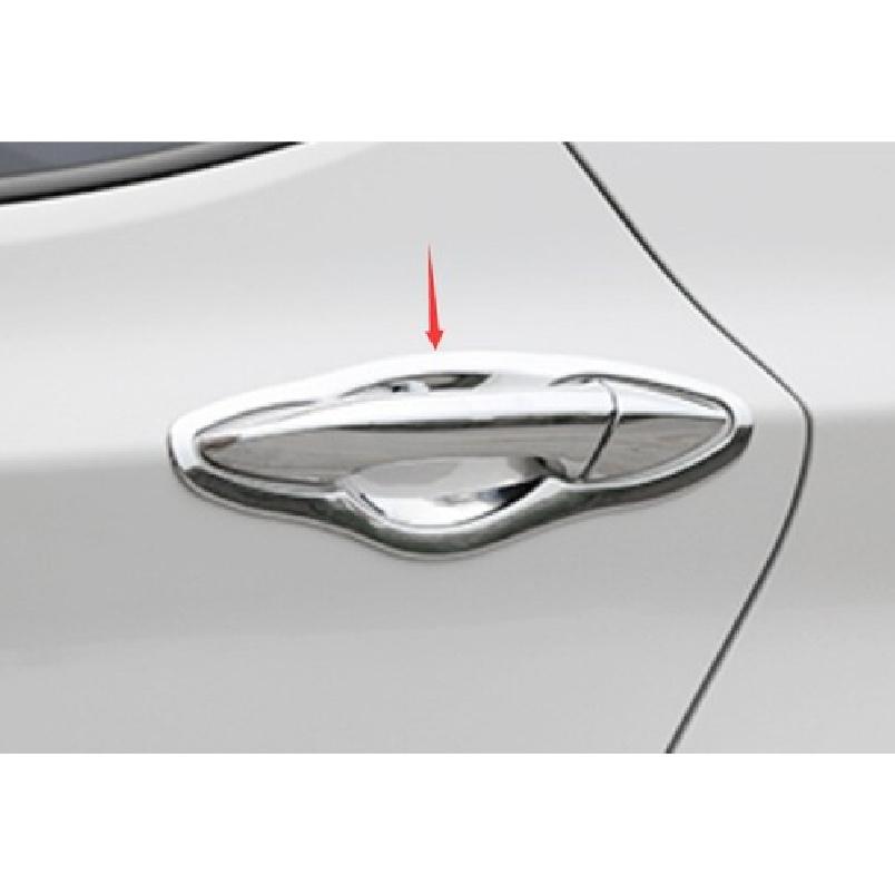For Hyundai Elantra 2011-2016 Chrome Glossy Outside Door Bowl Cup Cover Trim 4X