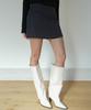 Jaejeudeu Low-Rise Skirt Pants