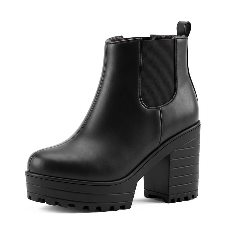 Women`s high-heeled short boots autumn and