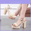 Fish Mouth Sandals For Women Summer Platform Tpr Sole With Buckle Closure