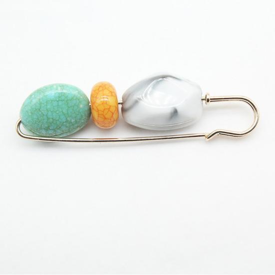 Alloy Brooch Pin Wear-Resistant Anti-Rust Elegant Imitation Stone Design Lapel Pin Sweaters Dresses Hats Bags Badge Clothes Accessories