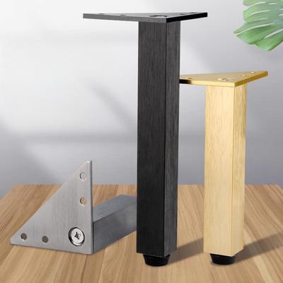 4 Stück Möbelbeschläge Zubehör Verstellbare Möbelfüße Metall Stützfuß für Couchtisch Schrank Stuhl Sofa Bett Möbel