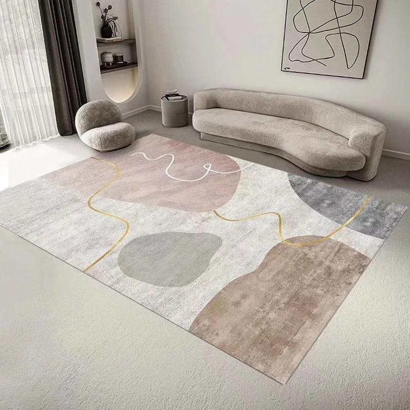 Modern Luxury Abstract Curve Rug Elegant Pattern Carpet for Living Room Soft Bedroom Cozy Nook Chic Sunroom Contemporary Decor