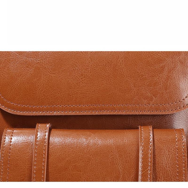 Women Backpack Cross Body Laptop Bag Daypack Genuine Leather Travel Book School Female Cowhide Shoulder Messenger Bags