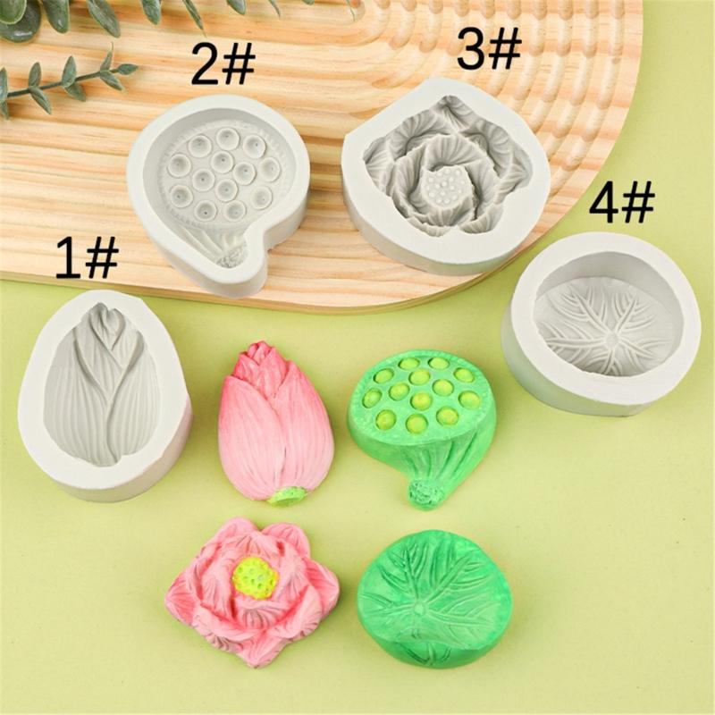 Silicone Lotuses Flower Mold With Detailed Texture Ideal For Home Decoration Wedding Cake Soap Making Mould