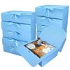 10pcs Gift Boxes with Lids and Ribbon Gift Boxes Blue with Ribbon Bridesmaid Proposal Box Gift Wrap Boxes Party Favors Boxes Storage Box Treat Boxes