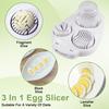 1/2Pcs Egg Cutting Tool Quick Clean Triple-Slice Mode Horizontal/Vertical Food Slicer Perfect Boiled Egg Slices Maker