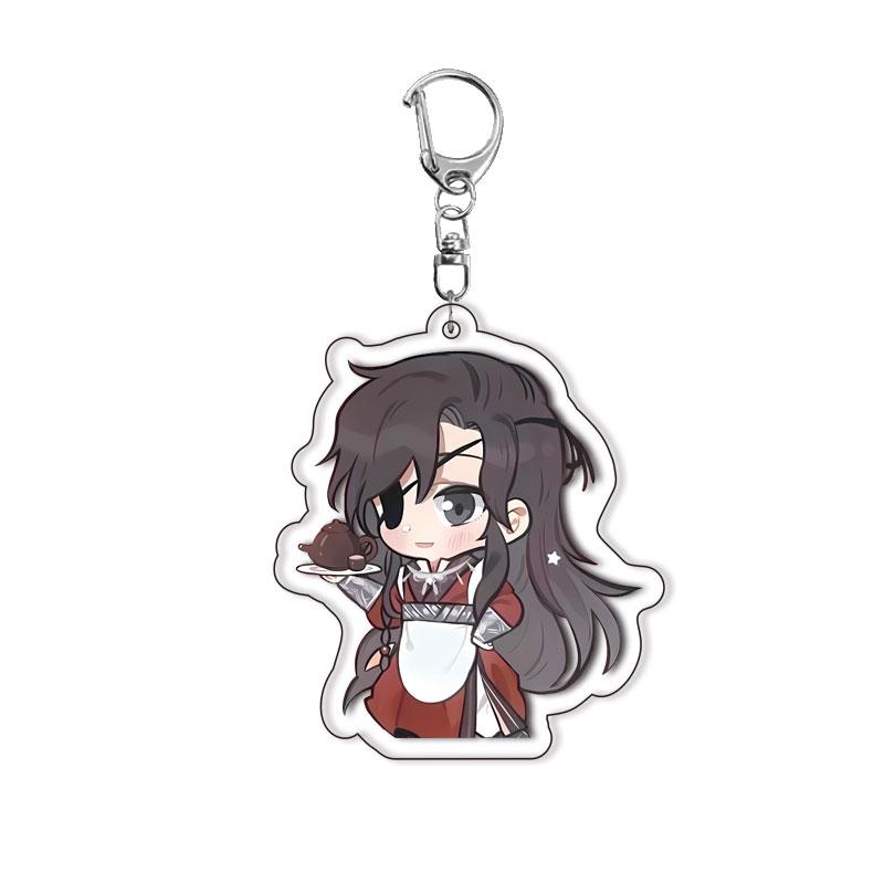 

Heaven Official s Blessing Acrylic Anime Keychain For Xie Lian And Hua Cheng Cute Cartoon Character Key Ring Fans Gift 6 cm