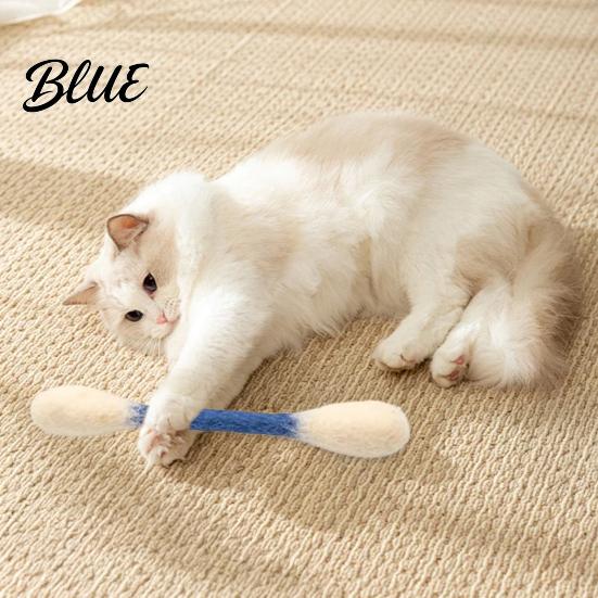 Interactive Boredom Toy 6Pcs Cotton Swabs Cat Toys with Catnip Giant Kitten Chew Sticks Indoor Teething Cats Dental Care Big Felt Swab