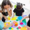 108 Pezzi Ritagli Rotondi Ritagli a Farfalla Ritagli di Fiori Primaverili Carta Colorata Assortita Fustellati per Bacheca