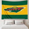 Minnesota Hockey Team Tapestry, Unique Design Tapestry, Wall Decor for Bedroom,Livingroom, Playroom,Heartwarming Fan Holiday Gifts